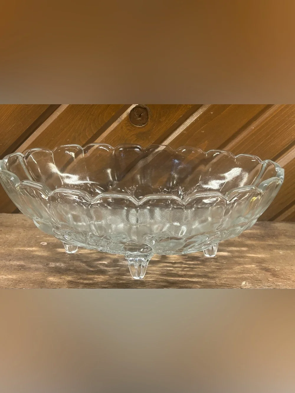 Vintage Indiana Glass Harvest Grape Glass Fruit Bowl (C)